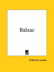 Cover of: Balzac by Frederick Lawton