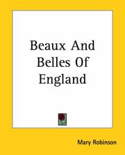 Cover of: Beaux And Belles Of England