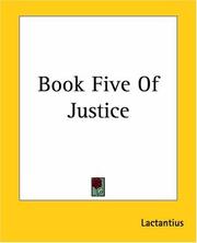 Cover of: Book Five Of Justice