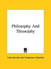 Cover of: Philosophy and Theosophy