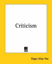 Cover of: Criticism