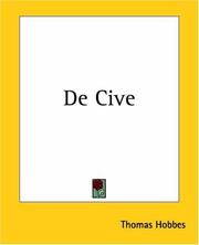 Cover of: De Cive | Thomas Hobbes