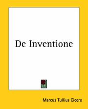 Cover of: De Inventione by Cicero