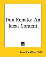 Cover of: Don Renato by Frederick William Rolfe