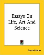 Cover of: Essays On Life, Art And Science by Samuel Butler