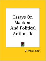Cover of: Essays On Mankind And Political Arithmetic