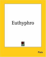 Cover of: Euthyphro by Πλάτων, Πλάτων