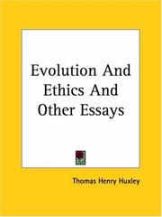 Cover of: Evolution And Ethics And Other Essays by Thomas Henry Huxley