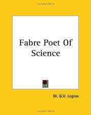 Cover of: Fabre Poet Of Science by G. V. Legros