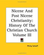 Cover of: Nicene And Post Nicene Christianity: History Of The Christian Church