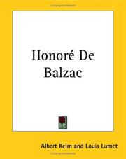 Cover of: HonorÃ© de Balzac