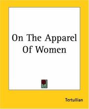 Cover of: On The Apparel Of Women