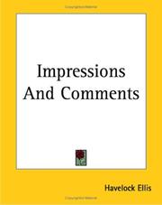 Cover of: Impressions And Comments by Havelock Ellis