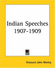 Cover of: Indian Speeches 1907-1909
