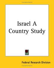 Cover of: Israel A Country Study by Federal Research Division