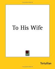 Cover of: To His Wife