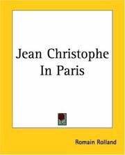 Cover of: Jean Christophe In Paris by Romain Rolland