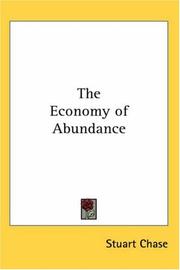 Cover of: The Economy of Abundance by Stuart Chase