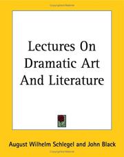 Cover of: Lectures On Dramatic Art And Literature