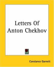 Cover of: Letters Of Anton Chekhov by Constance Black Garnett