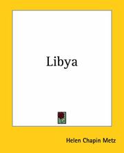 Cover of: Libya by Helen Chapin Metz