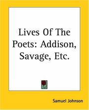 Cover of: Lives Of The Poets by Samuel Johnson undifferentiated