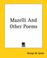 Cover of: Mazelli And Other Poems