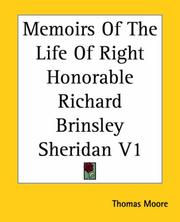 Cover of: Memoirs Of The Life Of Right Honorable Richard Brinsley Sheridan