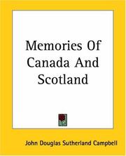 Cover of: Memories Of Canada And Scotland