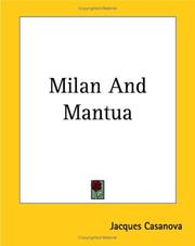 Cover of: Milan And Mantua