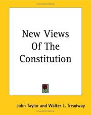 Cover of: New Views Of The Constitution