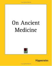 Cover of: On Ancient Medicine