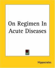 Cover of: On Regimen In Acute Diseases
