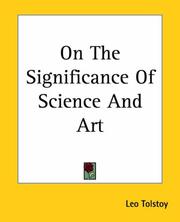 Cover of: On The Significance Of Science And Art by Лев Толстой