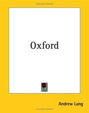 Cover of: Oxford by Andrew Lang