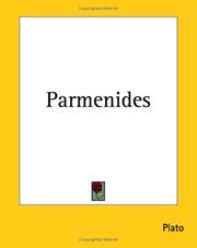 Cover of: Parmenides by Πλάτων