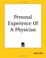 Cover of: Personal Experience Of A Physician