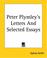 Cover of: Peter Plymley's Letters And Selected Essays