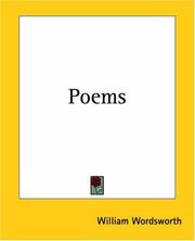 Cover of: Poems by William Wordsworth