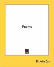 Cover of: Poems by John Carr