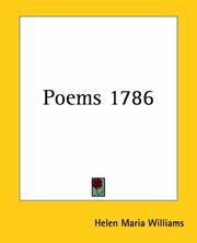 Cover of: Poems 1786