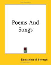 Cover of: Poems And Songs by Bjørnstjerne Bjørnson