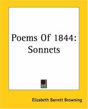 Cover of: Poems Of 1844: Sonnets