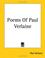 Cover of: Poems Of Paul Verlaine