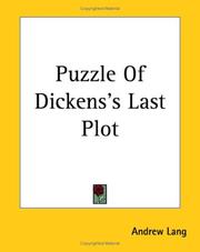 Cover of: Puzzle Of Dickens's Last Plot by Andrew Lang