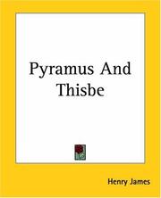 Cover of Pyramus And Thisbe by Henry James