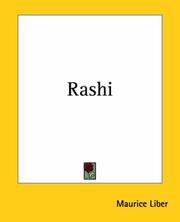 Cover of: Rashi by Maurice Liber