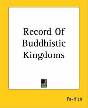 Cover of: Record Of Buddhistic Kingdoms