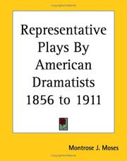 Cover of: Representative Plays By American Dramatists 1856 to 1917