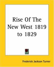 Cover of: Rise Of The New West 1819 To 1829